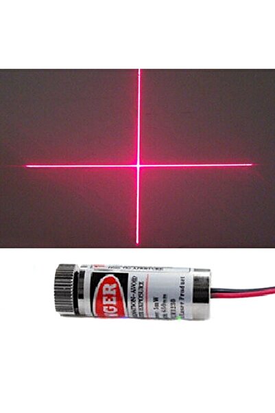 Genel Markalar 5mw 650nm Kırmızı Artı Lazer Modül Lens Ile Odak Ayarlı 12mm Çap
