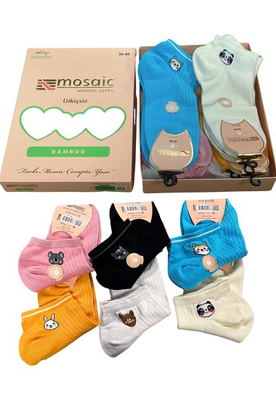 socksbox 12 чифта дамски безшевни бамбукови чорапи с мек аромат/36-40