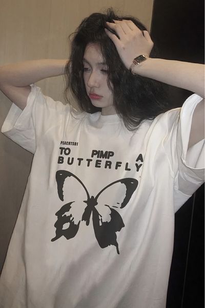 EFBUTİK White Unisex To Pimp Butterfly T-Shirt