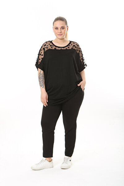 XL Modam ΓΥΝΑΙΚΕΙΟ ΜΕΓΑΛΟ ΜΕΓΕΘΟΣ ΠΟΥΑΛΤΟ ΤΟΥΛΙ ΜΑΥΡΗ ΜΠΛΟΥΖΑ