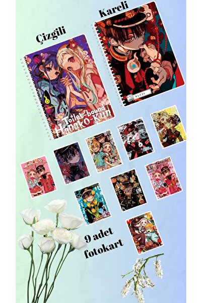 animeandyourworld Toilet bound hanako kun defter 2 adet  çizgili ve kareli + ...