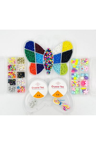 yiğit aksesuar 39 pieces Jewelry Making Sand Beads Letter Beads and Figure Beads for kids jewelry making set