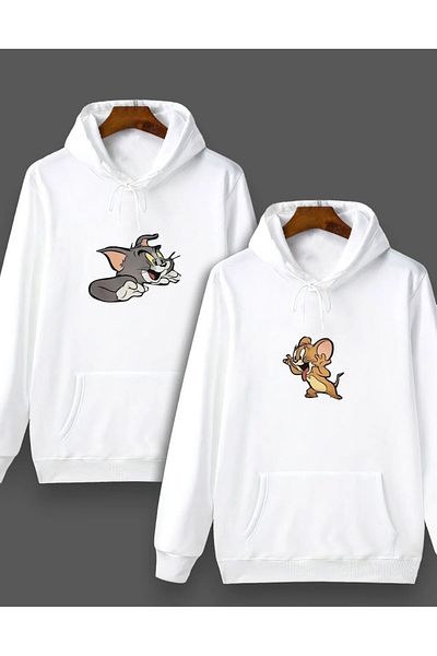 Moda Wear Unisex TOM AND JERRJ Printed Lover Couple Combos Σετ 2 τεμαχίων