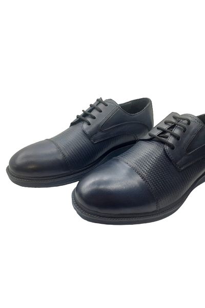 Golden Γνήσιο δέρμα Navy Blue-Lace-Up Casual Stylish Ανδρικά Παπούτσια gldn2010