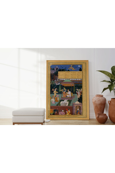 Pegziz Amir Khusrau Minyatür Çizim Sanatı Dekoratif Poster 60x90cm.