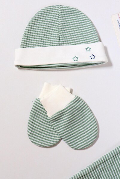Sitilin Baby Girl Green 5-Piece Bow Hospital Discharge Set STL6509