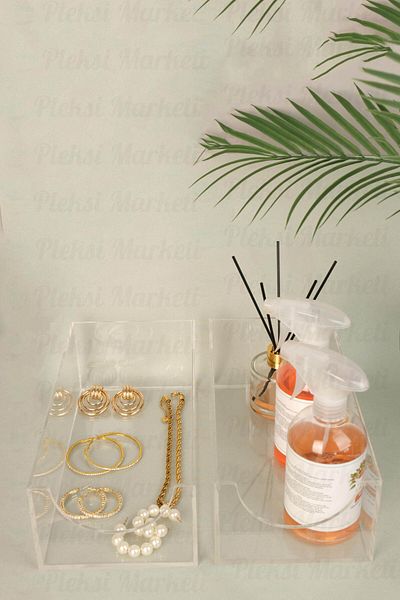 Pleksi Marketi Plexi Box Organizer 30 X 15 X 10 Cm 2 Pieces