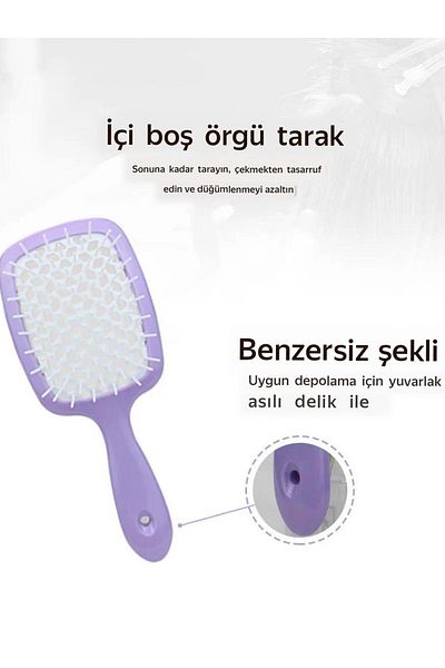 ruby face THREE-DIMENSION LOOKING HAIR COMB - HAIR BRUSH