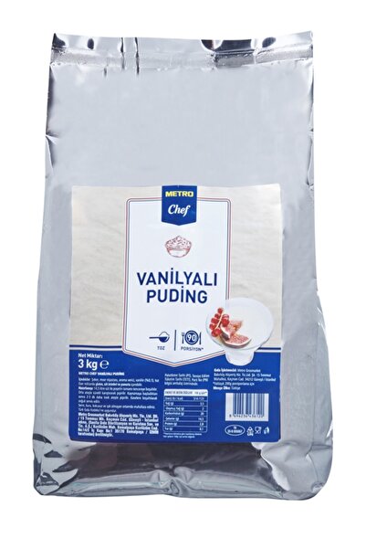 Metro Chef Vanilyalı Puding Vanilla - 3 Kg