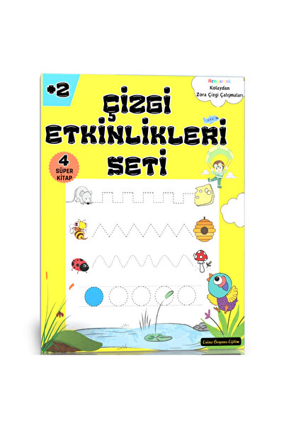 Enine Boyuna Eğitim Okul Öncesi Çizgi Etkinlikleri Kitap Seti (4 Kitap)