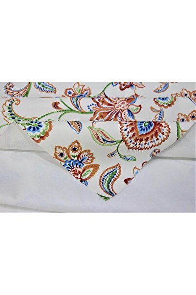 DedeEvTekstil Erasable Pvc Oilcloth Tablecloth - Fiber Lined, 1196-2 Cross Stitch