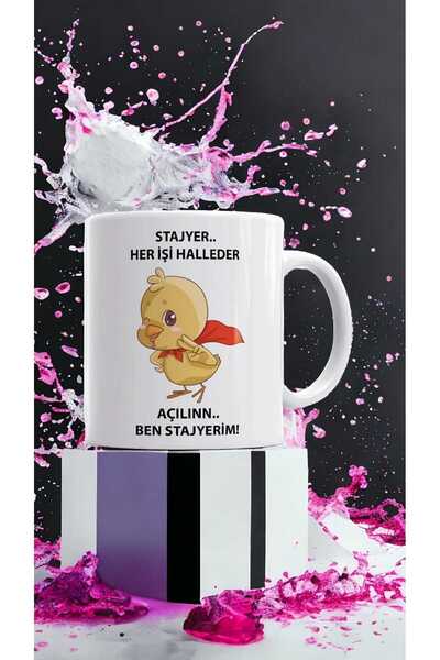 Genel Markalar Stajyer Her İşi Halleder baskılı kupa bardak