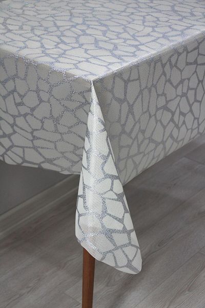 DDHOME Non-Slip PVC Wipeable Oilcloth Tablecloth 004-Grey Stone