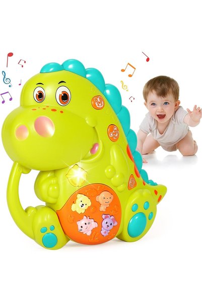 TUENGİ STORE Işıklı Müzikli Bebek Aktivite Oyuncağı Piyano Sevimli Dinozor Mü...