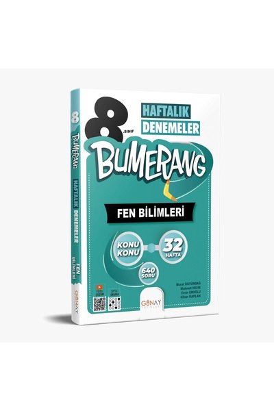 Günay Yayıncılık GÜNAY YAYINLARI 8. SINIF LGS BUMERANG 32 HAFTALIK FEN BİLİMLERİ DENEMESİ 2024-2025