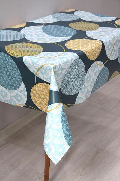 DDHOME Lined Erasable PVC Oilcloth Tablecloth 8268-1