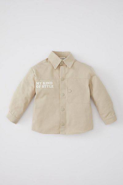 DeFacto Baby Boy Printed Gabardine Long Sleeve Shirt B8073a524sp