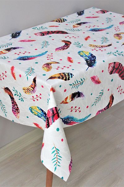 DDHOME Lined Erasable PVC Oilcloth Tablecloth Colorful Furry - 1125-1tyl