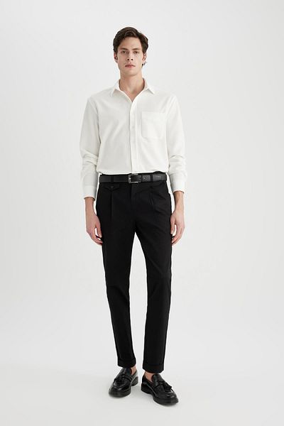 DeFacto Twill-Stoff – Basic-Tapered-Fit-Hose mit Taschen B6585ax24sp