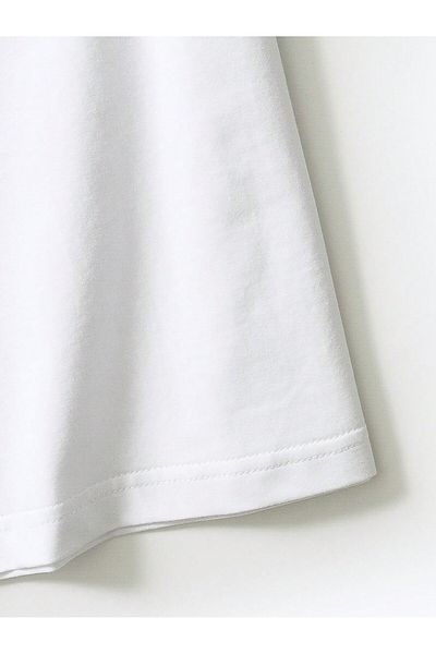 Jose Clothing Μπλουζάκι Unisex Λευκό εμπριμέ από οργανικό βαμβάκι Oversize με κοντό μανίκι