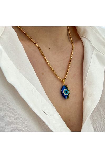 CHARMLUCKY Murano eye evil eye necklace