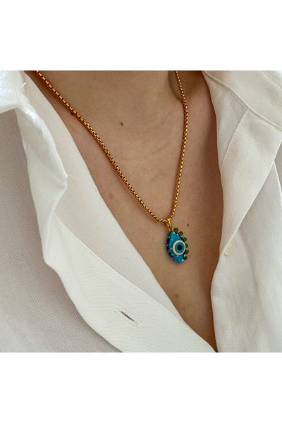 CHARMLUCKY Murano eye evil eye necklace
