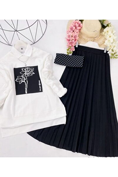 YILMAZBARMAZ costum de fustă cu imprimeu în față pentru femei