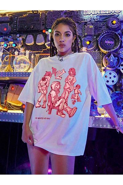 Jose Clothing Μπλουζάκι Unisex Oversize από οργανικό βαμβάκι με λευκή στάμπα - κοντομάνικο