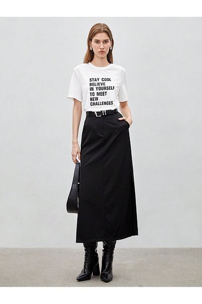 Jose Clothing Μπλουζάκι Unisex Λευκό εμπριμέ από οργανικό βαμβάκι Oversize κοντό μανίκι