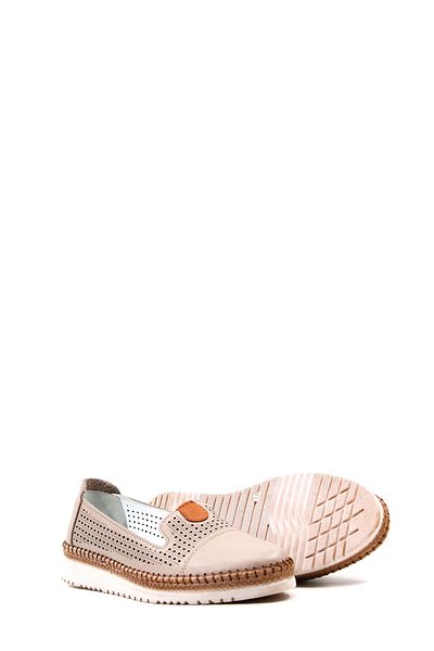 Ayakkabıhane Inside and Outside Genuine Leather Mink Women's Style Casual Shoes AH081392615106