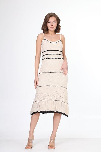 MJORA Ecru Knitted Strap Dress