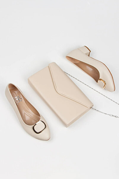 DARUGA طقم أحذية وحقائب كاجوال بكعب قصير للنساء