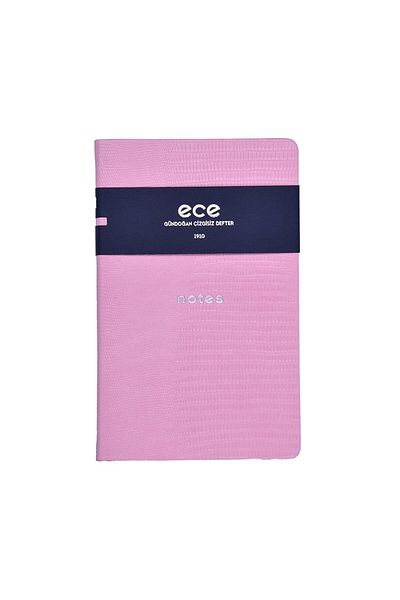 Ece Ajanda Ece Notebook - Gündogan 13x21 - Unlined Powder Pink
