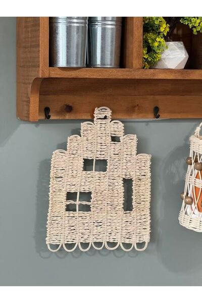 Maison Avf Decor decorativ din ratan - Ornament pentru ușă și coș de mână