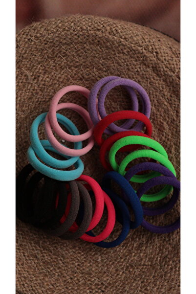 MİNAHOBİ Σετ πολύχρωμες γυναικείες λαστιχένιες αγκράφες 20'