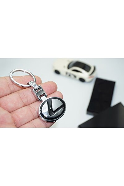 DK Tuning Breloc bidirecțional din metal cromat cu logo Lexus