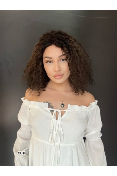 Suzan Peruk Kısa Afro Yıka çık  dalgalı saç