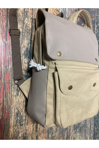 Street Bag Δερμάτινο σακίδιο πλάτης Geronimo με κάλυμμα καθημερινής χρήσης Σχολική τσάντα ταξιδιού για κάμπινγκ