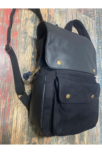 Street Bag Δερμάτινο σακίδιο πλάτης Geronimo με κάλυμμα καθημερινής χρήσης Σχολική τσάντα ταξιδιού για κάμπινγκ