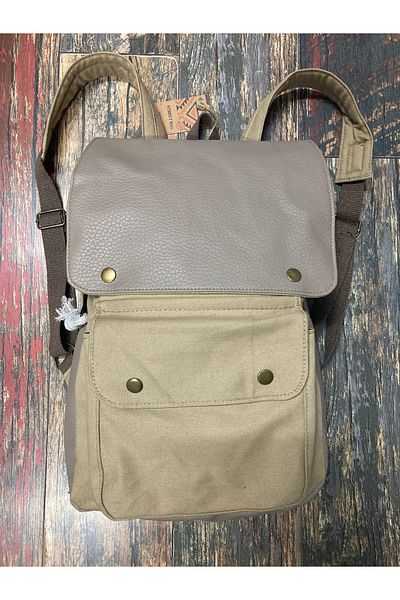 Street Bag Δερμάτινο σακίδιο πλάτης Geronimo με κάλυμμα καθημερινής χρήσης Σχολική τσάντα ταξιδιού για κάμπινγκ