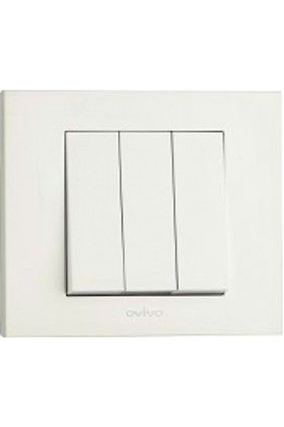 PUFFIN White 3-Piece Switch Set - Frame Included, 1 Piece