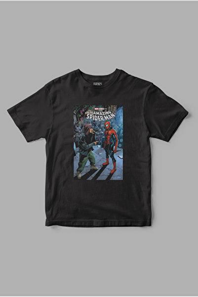 Gries تي شيرت مطبوع عليه سبايدرمان وإيمينيم