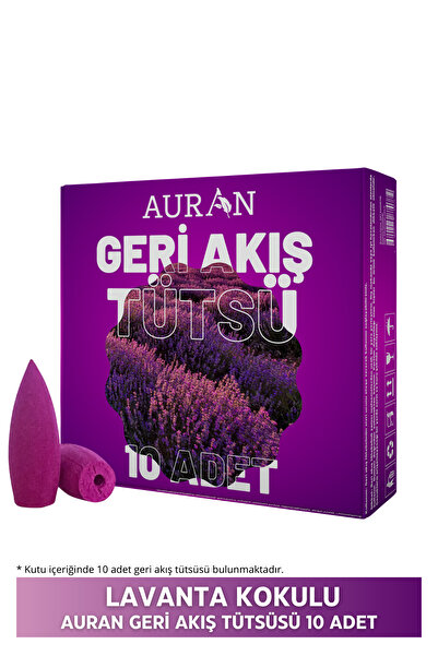 AURAN Lavanta Kokulu Geri Akış Tütsüsü konik Tütsü Lavander Backflow Incense Cones 10 Adet