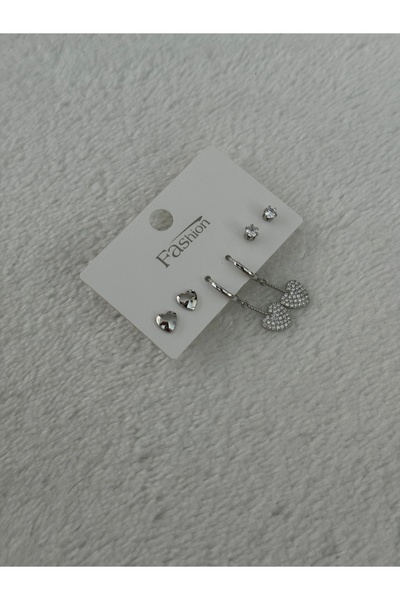 HERCY Minimalist Zirkon Taşlı Ithal Küpe Set | Minimal Küpe