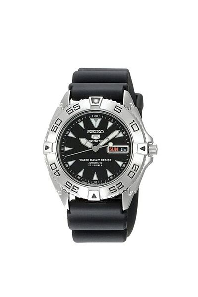 Seiko 5 اليابان NZB33J2 التلقائية سيليكون أسود 10 ATM 40 ملم ساعة اليد الرجالية