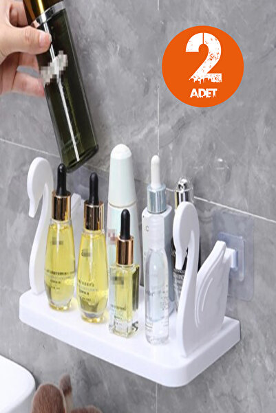 Tor Store 2'li Set Kuğu Tasarımlı Kendinden Yapışkanlı Raf Mutfak Banyo Dolap...