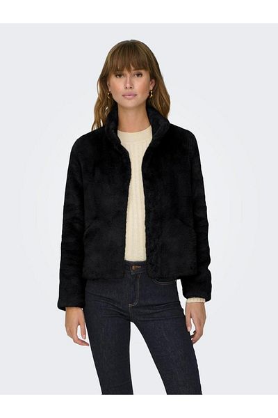 ONLY Onlnewvida Faux Fur Jacket Cc Otw Women's Leather Coat and Jacket 15295423   Black