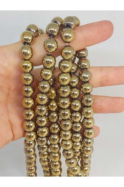 Yasamtohumu Niz perli od hematitnog kamena 10 mm (48106)