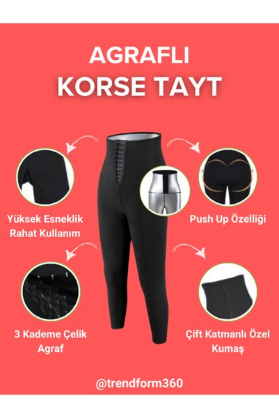 trendform360 Agraflı Korse Tayt