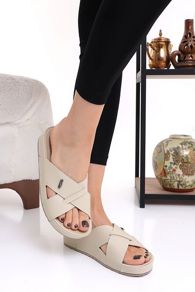 Wordex Mlx 10953 Cross Women's Slippers Comfort Anatomical Women's Home and Outdoor Slippers